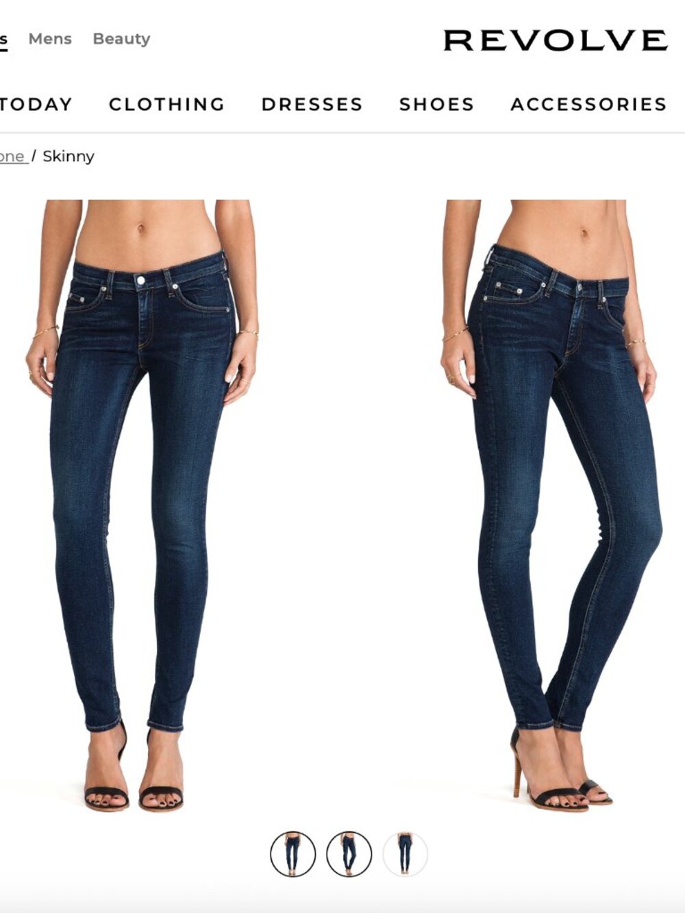 Rag & Bone Woodford Skinny Jeans Dark Wash - Size 25